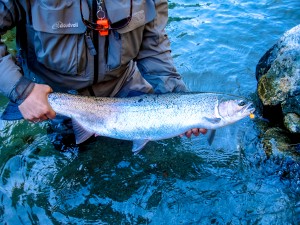 River fishing on Vancouver island